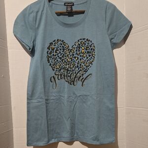 Grateful Heart Graphic Tee - Blue